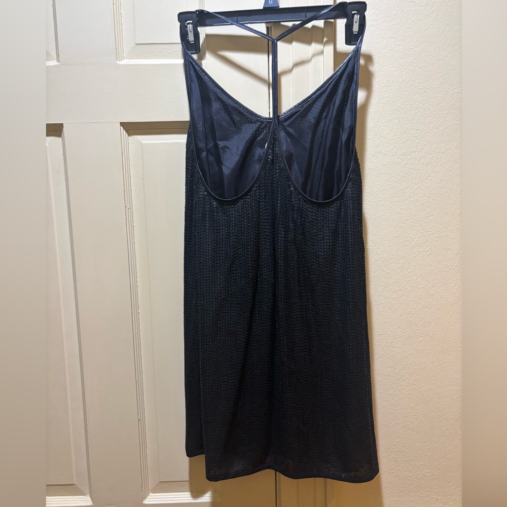 IAN Black Silk and Sequin Tank - Picture 3 of 5
